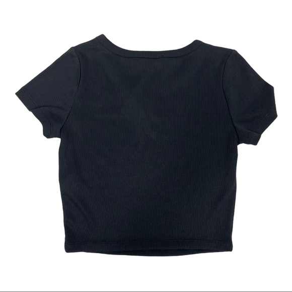 FOREVER 21 | Ribbed Knit Crop Top Black Small - Picture 2 of 4